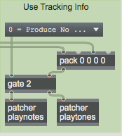 Send the location information to one of two subpatches