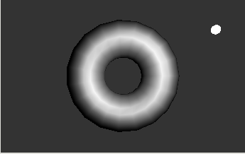 The lit torus with the  auto_material  attribute off.