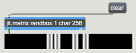 The list has been written to four locations in the "graybox" matrix