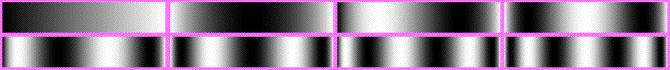 Gradients generated using Chebyshev orders 1-4 (top row) and 5-8 (bottom row)