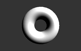 Per-pixel shading applied to the torus.