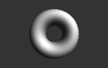 A torus rendered with smooth shading.