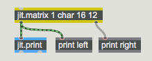 Print contents of jit.matrix.