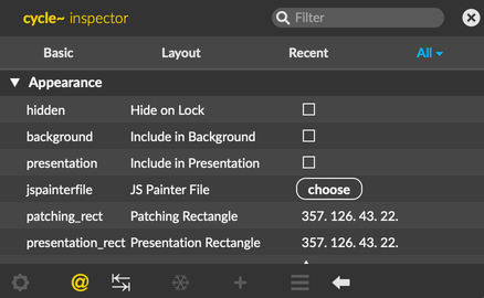 The inspector with "Show Attribute Names" enabled, revealing the scripting name of each attribute in the first column.