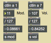 Map MIDI control data into a more useful 0-to-1 range