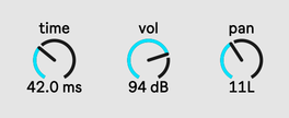 Millisecond, decibel, and pan unit styles