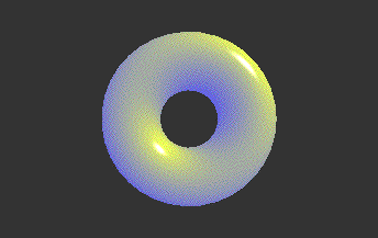 The simplified Gooch shading model applied to our torus.