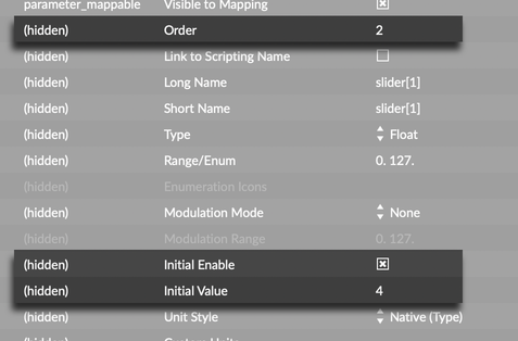 Attributes related to parameter initialization