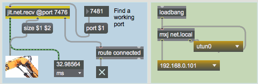 A patch to receive and display Jitter matrices sent over a computer network.