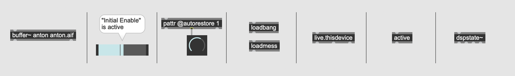 Max patcher stages of initialization