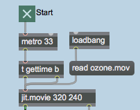 Play back the movie, getting the current time position with each new matrix